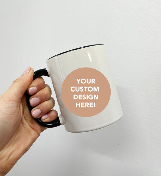 Black handle Mug