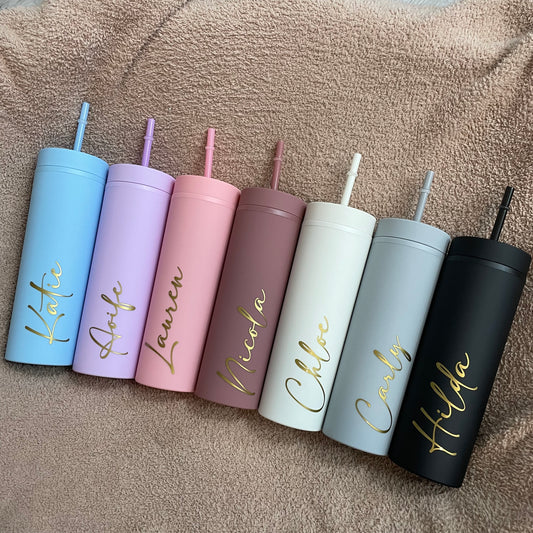 Skinny Tumblers with Straw