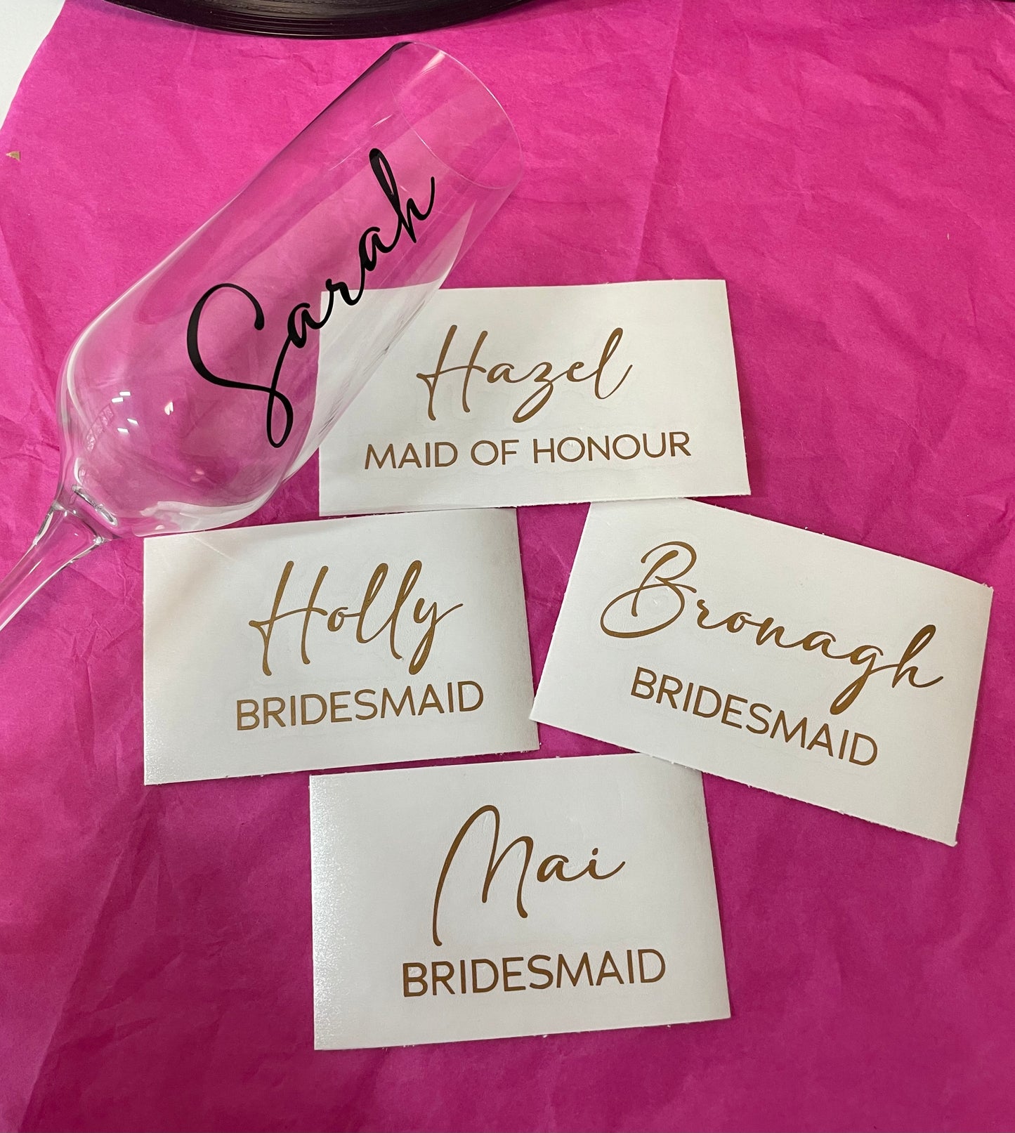 Bridal Name Vinyl Decals