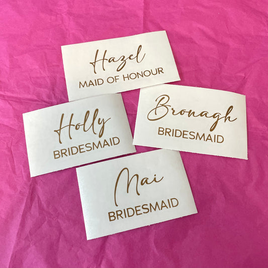 Bridal Name Vinyl Decals