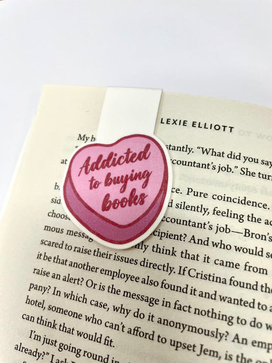 Addicted to buying books magnetic bookmark