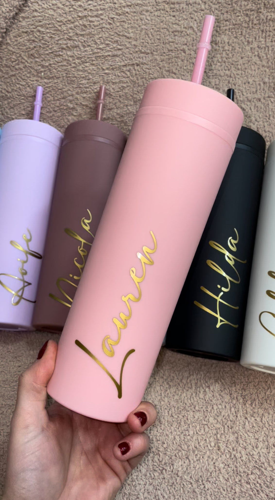 Skinny Tumblers with Straw
