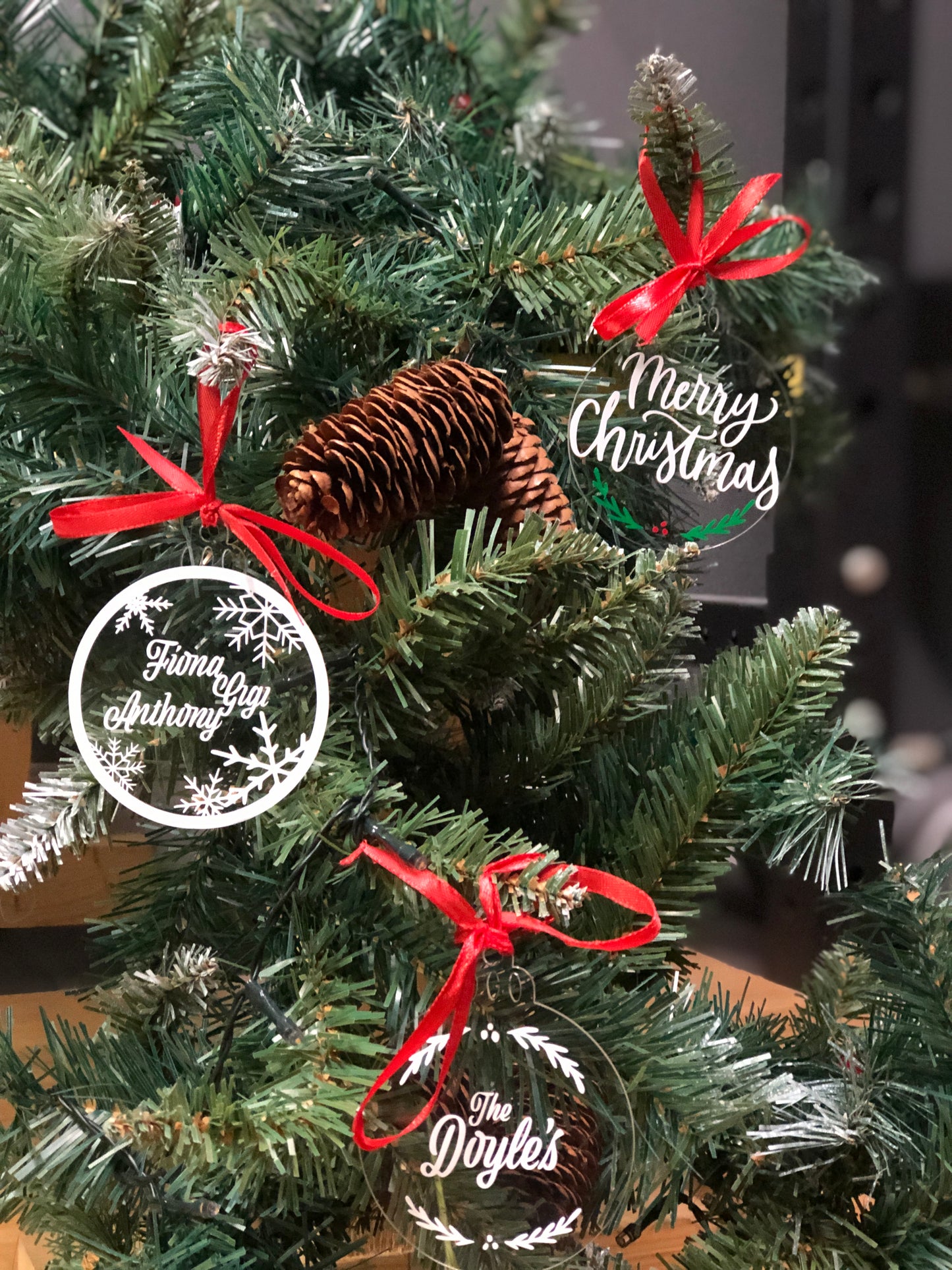 Acrylic Flat Christmas Ornaments