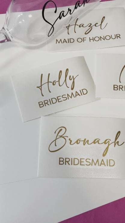 Bridal Name Vinyl Decals